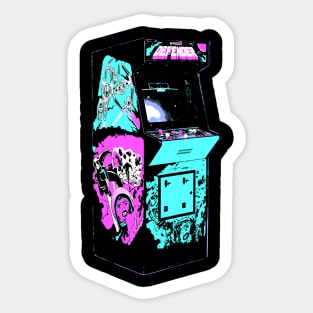 Defender Retro Arcade Game Sticker